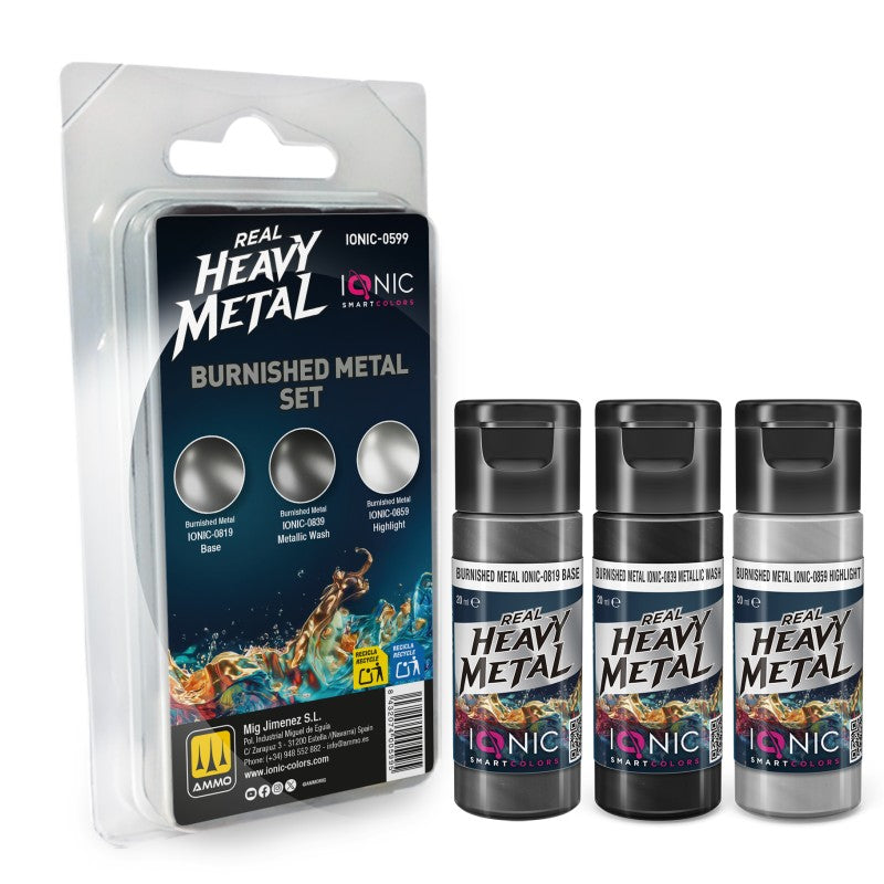Real Heavy Metal - Burnished Metal Set- 3 x 20ml | IONIC | IONIC0599