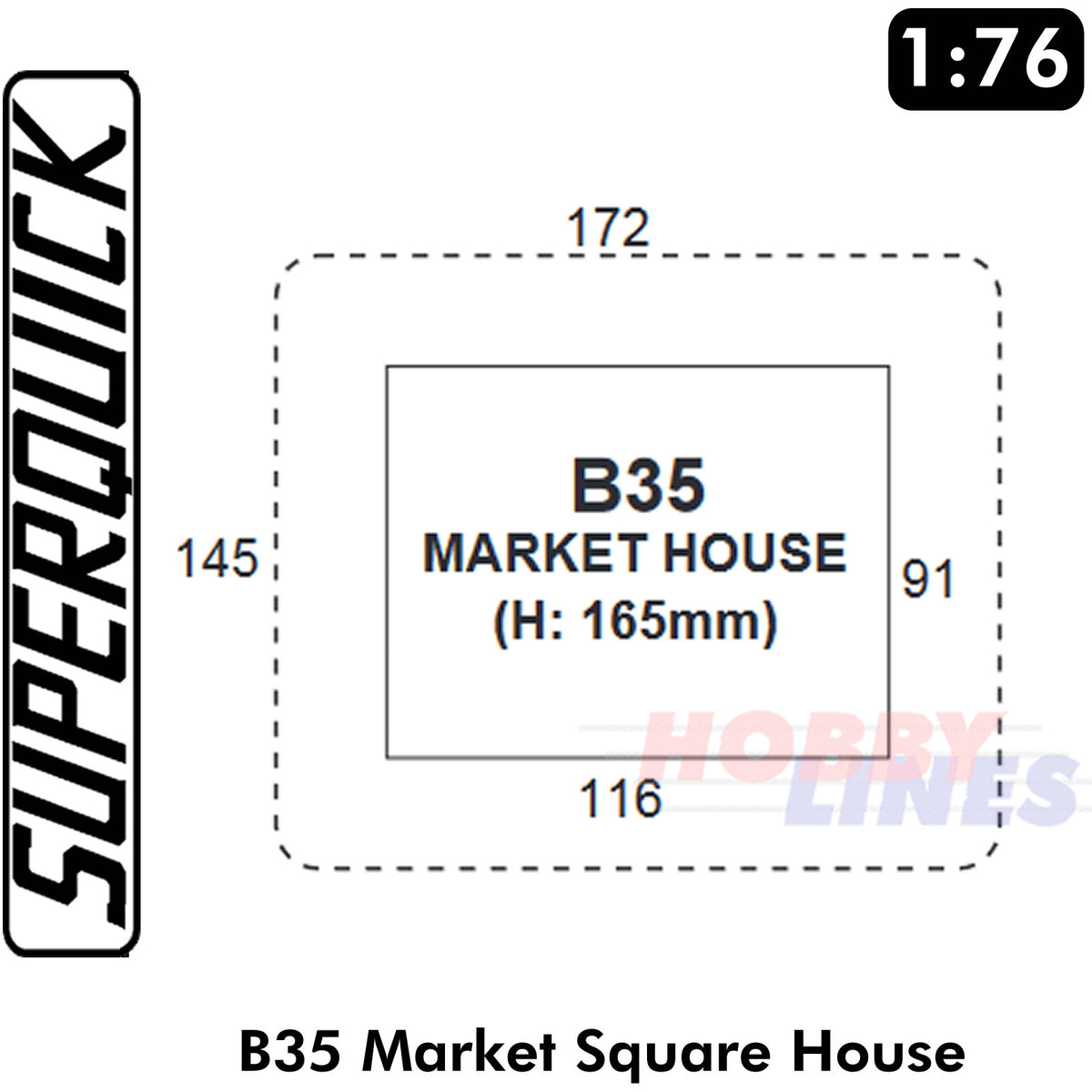 MARKET HOUSE 1:72 Scale OO HO Gauge Railways Building Series B B35 SuperQuick