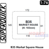 MARKET HOUSE 1:72 Scale OO HO Gauge Railways Building Series B B35 SuperQuick