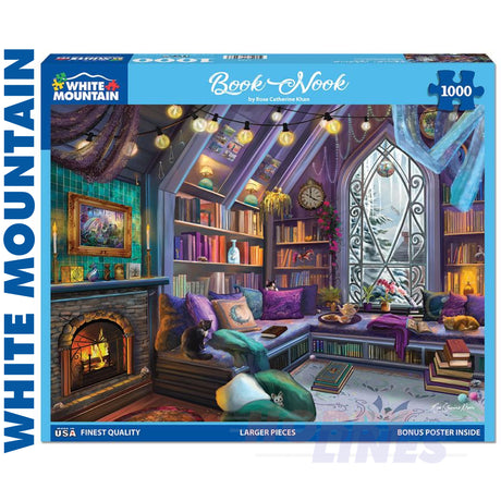 *Damaged Box* Book Nook 1000pc Puzzle | White Mountain | 1886pz
