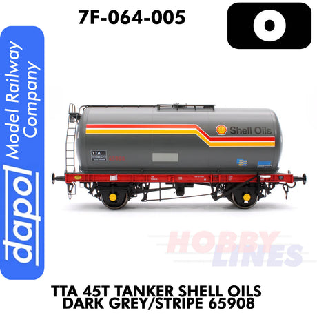 TTA 45T Tanker Shell Oils Dark Grey/Stripe 65908| Dapol |7F-064-005