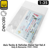 Axis Tanks & Vehicles DECAL SET Vol 4  Italy & Romania 194 Insignia | Ammo by Mig Jimenez 