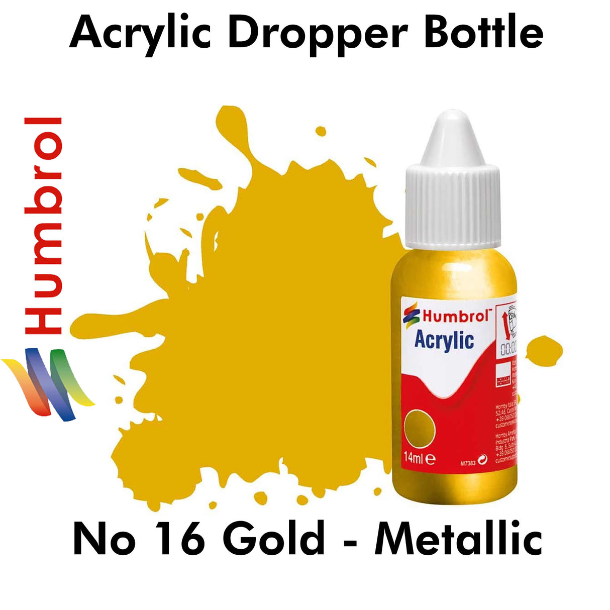 Acrylic Dropper - No 16 Gold - Metallic | Humbrol | DB0016