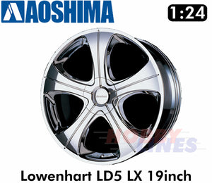 Lowenhart LD5 LX 19inch 1:24 WHEELS & TYRES Set of 4 AOSHIMA Tuned Parts 05529