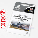 Numbers Letters USSR AFV’s vol.01 1:35 3D Acrylic Colored Resin RFSQS-35015