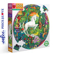 *DAMAGED BOX* Unicorn Garden - 500pc Round Puzzle | eeBoo | PZFUNG