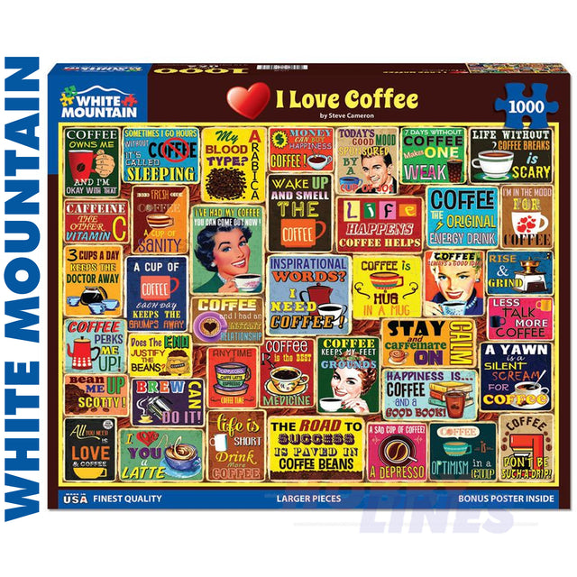 I LOVE COFFEE 1000 pc Jigsaw Puzzle 1864