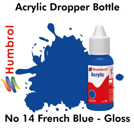 Acrylic Dropper - No 14 French Blue - Gloss | Humbrol | DB0014