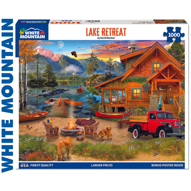 Lake Retreat - 1000pc Puzzle | White Mountain | 1948pz