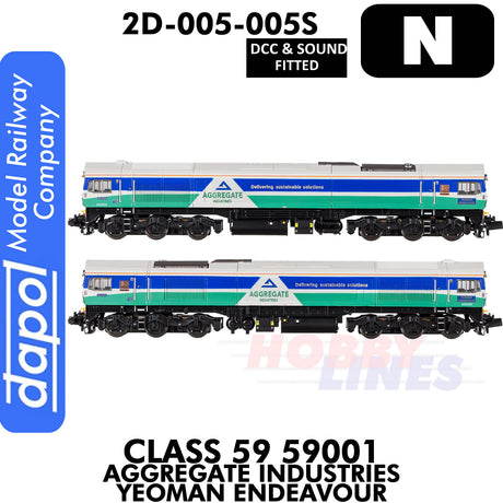 Class 59 59001 Aggregate Industries Yeoman Endeavour - DCC & Sound | Dapol | 2D-005-005S