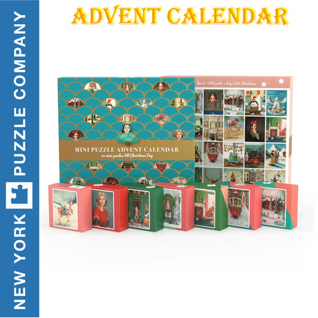 Janet Hill ADVENT CALENDAR New York Puzzle Company 24 Mini Puzzles Jigsaw NPZJH2240