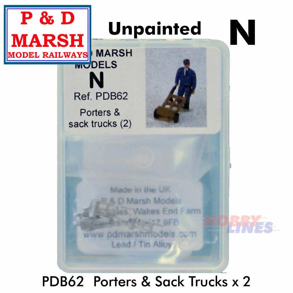 Porters and Sack Trucks x 2 - Unpainted | P&D Marsh | B62