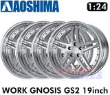 WORK GNOSIS GS2 19inch 1:24 WHEELS & TYRES Set of 4 AOSHIMA Tuned Parts 05244