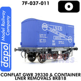 Conflat GWR 39330 & Container LNER Removals BK818 - Wagon | Dapol | 7F-037-011
