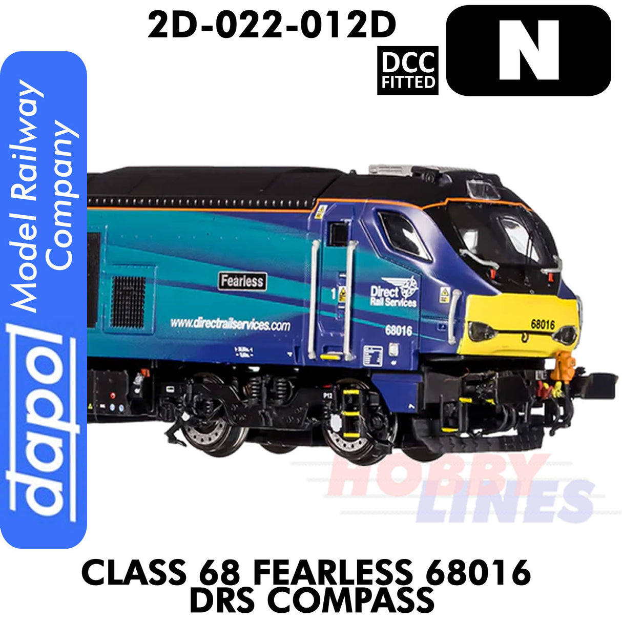 Class 68 Fearless 68016 DRS Compass - DCC Fitted | Dapol | 2D-022-012D