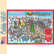 Load image into Gallery viewer, Doodle Town: 12 Days of Christmas Cobble Hill 1000 pc Jigsaw Puzzle 44508
