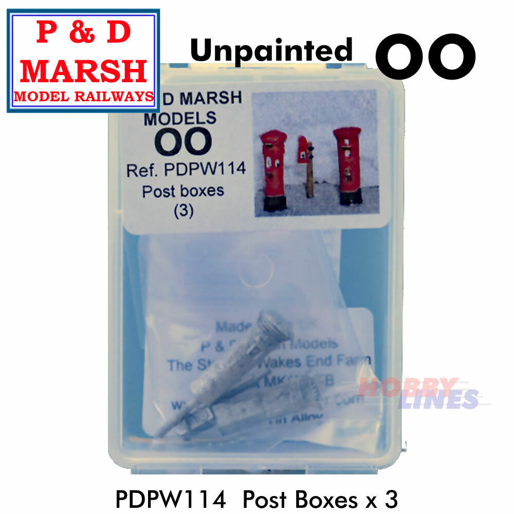 Post Boxes x 3 - Unpainted | P&D Marsh | PW114