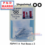 Post Boxes x 3 - Unpainted | P&D Marsh | PW114