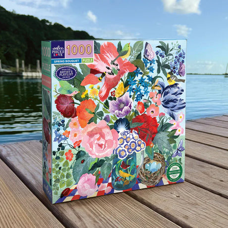 eeBoo SPRING BOUQUET 1000 pc Square Jigsaw Puzzle Super Deluxe PZT112