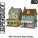 COUNTRY TOWN SHOPS x  2 B22 SuperQuick 1:72 OO HO Railways Building Series B