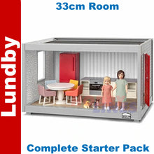 Load image into Gallery viewer, STARTER PACK ROOM 33cm modular unit Fully Furnished 1:18th scale LUNDBY Sweden
