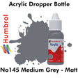 Acrylic Dropper - No 145 Medium Grey -Matt | Humbrol | DB0145
