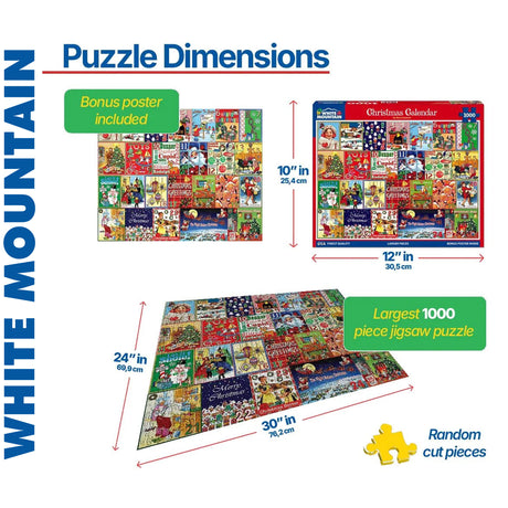 Christmas Calendar - 1000pc Puzzle | White Mountain | 1632pz