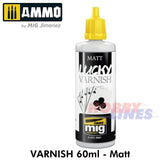 VARNISH Ultra-Matt/Matt/Satin/Glossy 60/17ml Full Range AMMO By Mig Jimenez