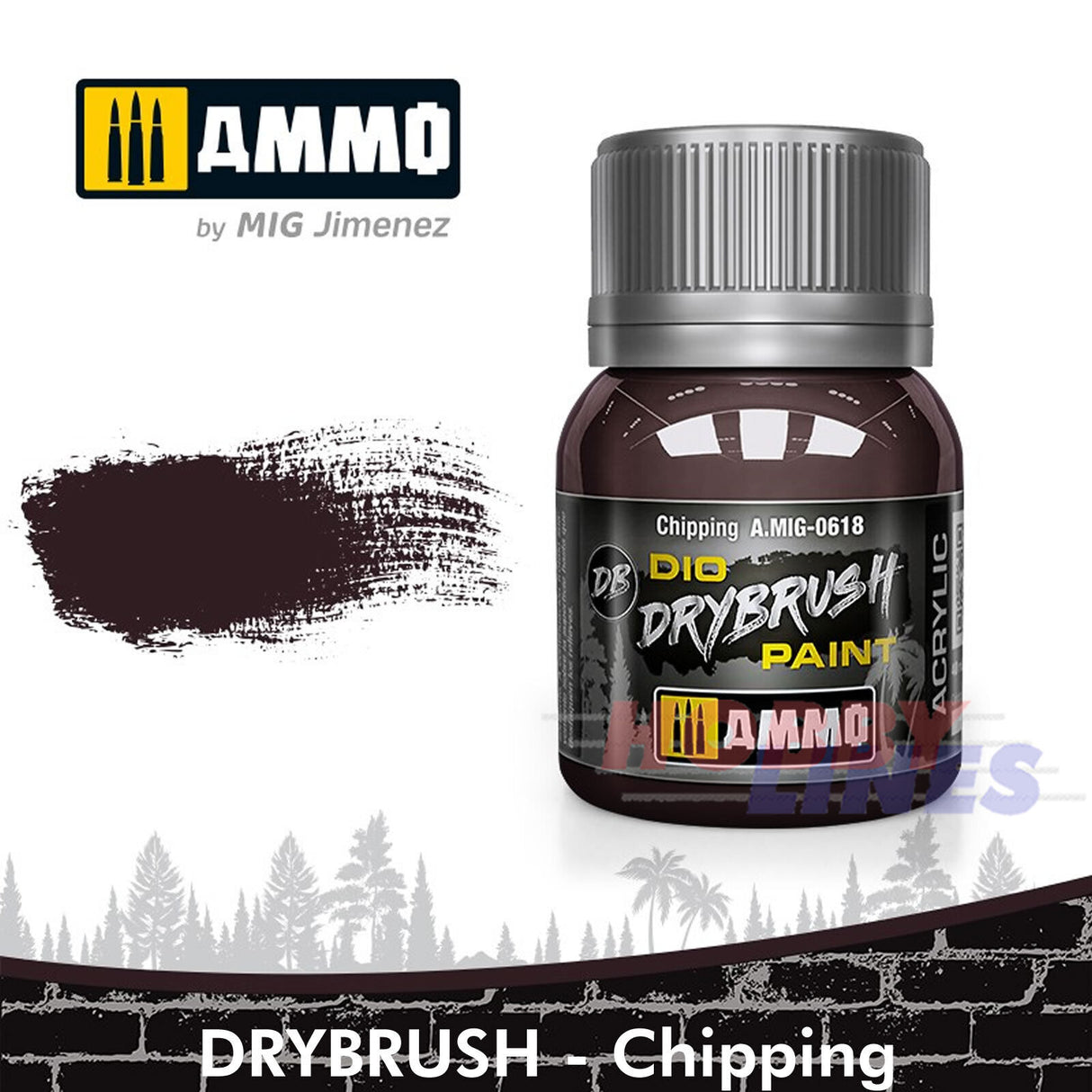 Ammo DIO DRYBRUSH PAINT 40ml Full Range Colours Acrylic Mig Jimenez