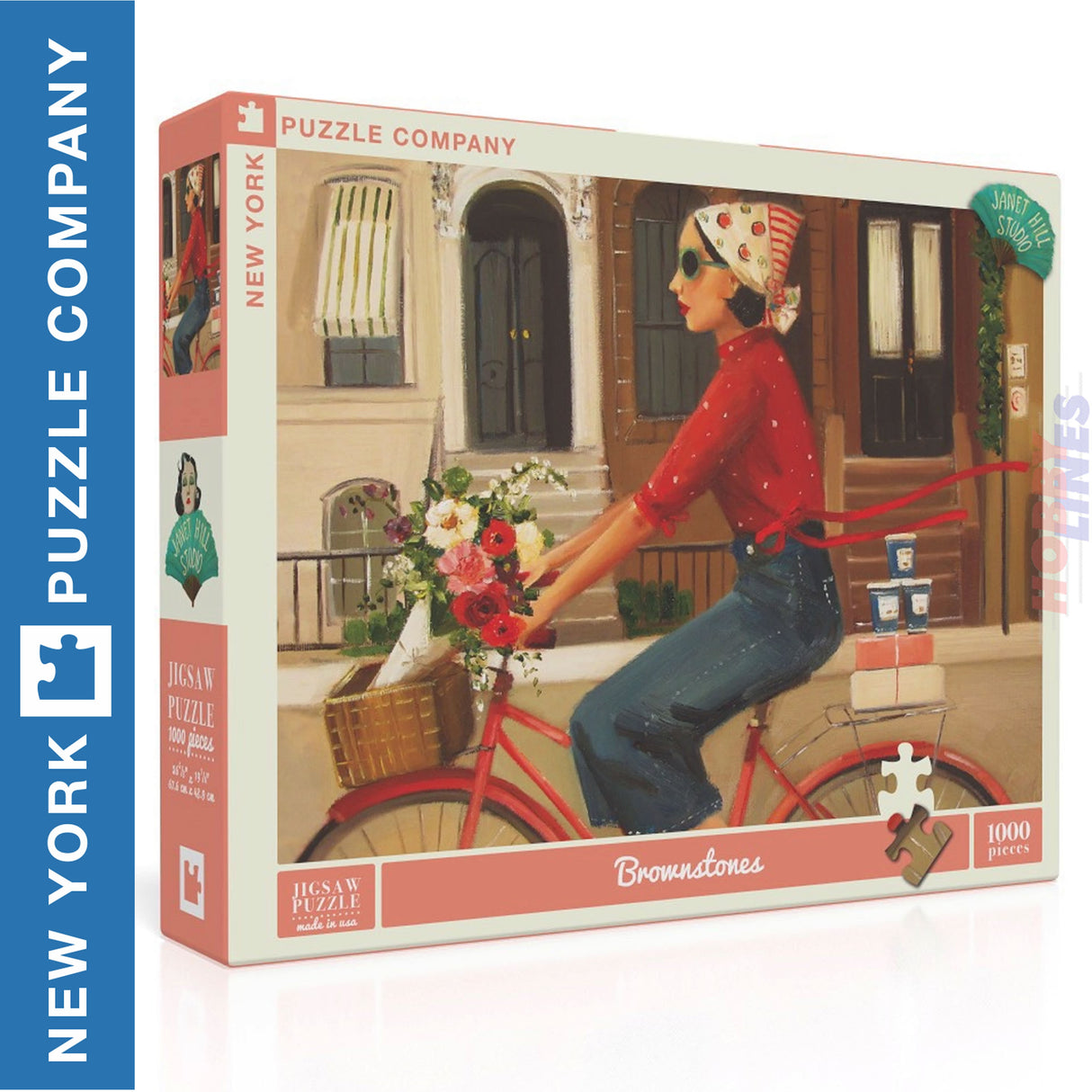 BROWNSTONES New York Puzzle Company 1000pc Jigsaw 