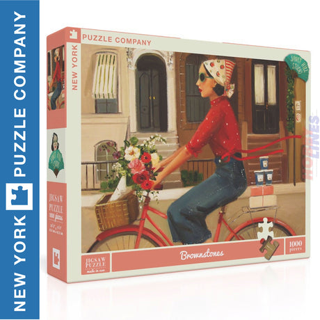 BROWNSTONES New York Puzzle Company 1000pc Jigsaw 