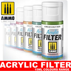 Ammo ACRYLIC FILTER 15ml Full Range of 30 Filter Colours Mig Jimenez