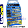 Rotary Tool ACCESSORY SET 400pc in portable display case ROTACRAFT RC9400