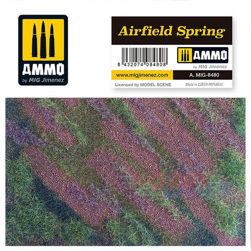 Ammo SCENIC MAT Airfield Spring 245 x 245mm Diorama Mig Jimenez MIG8480