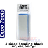 4 Sided Sanding Block - 180, 420, 3000 Grit | Expo Tools | 70241