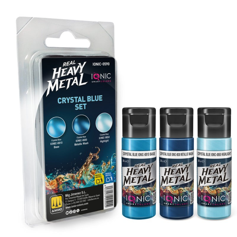 Real Heavy Metal - Crystal Blue Set - 3 x 20ml | IONIC | IONIC0590