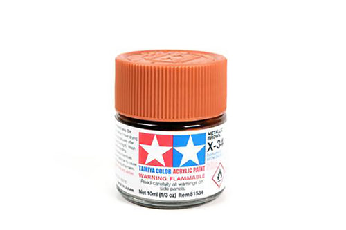 Tamiya Acrylic Mini Paint X-34 Metal Brown