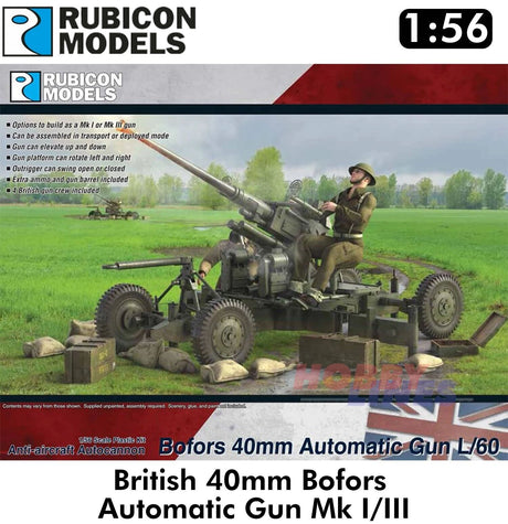 British 40mm Bofors Automatic Gun Mk I/III | Rubicon Model | 280123