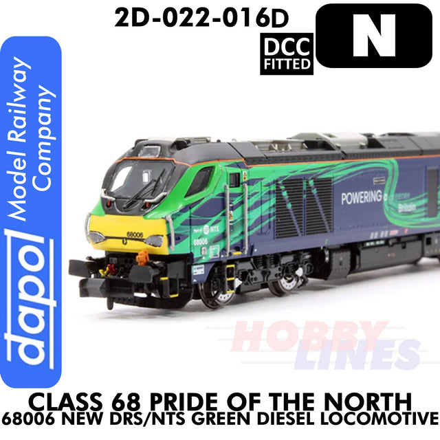 Class 68 Pride of the North 68006 New DRS/NTS Diesel -  DCC Fitted | Dapol | 2D-022-016D