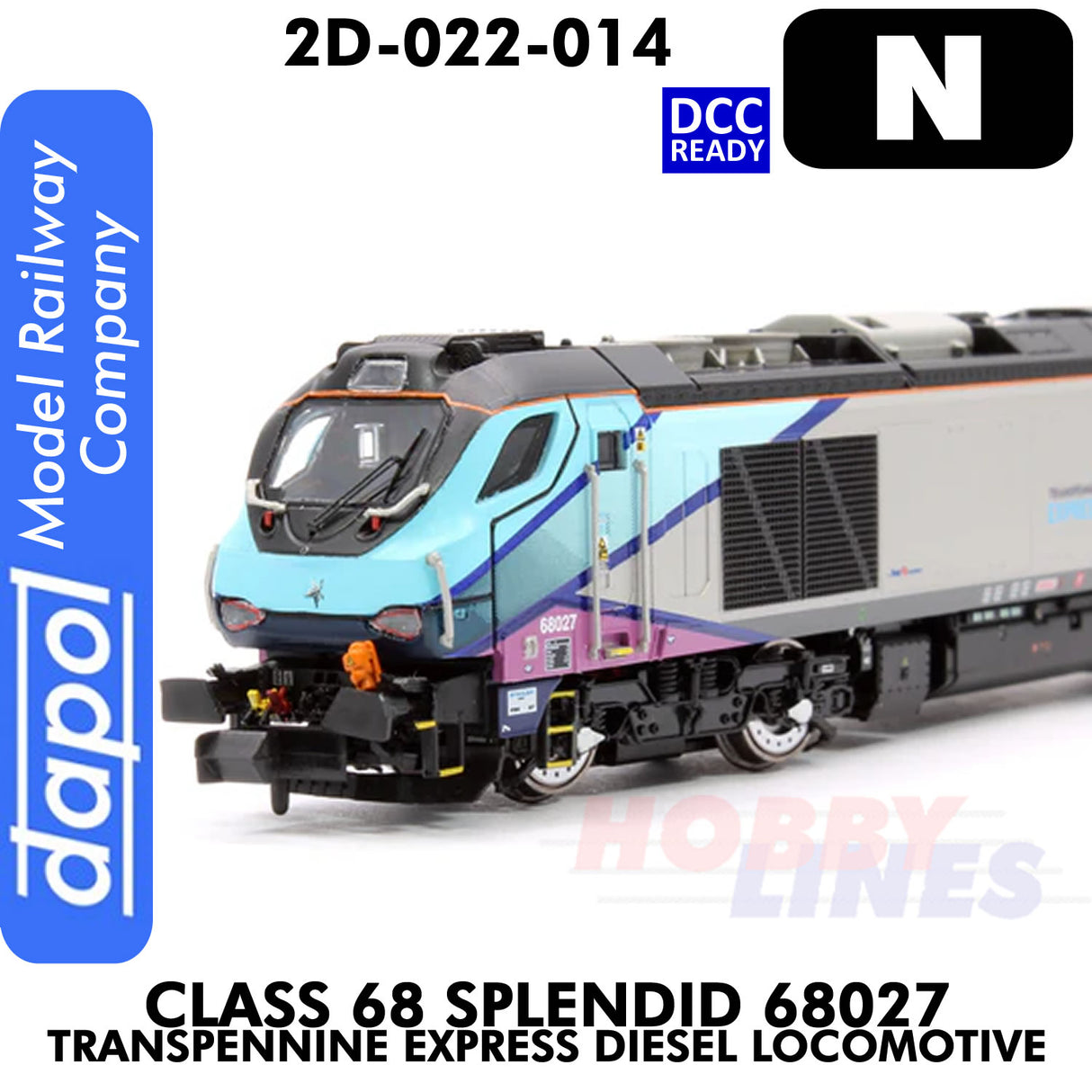 Class 68 Splendid 68027 Transpennine Express Diesel  -DCC Ready | Dapol | 2D-022-014