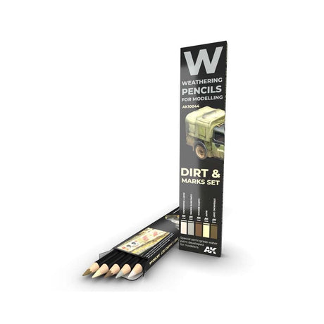 Weathering Pencils - Dirt and Marks Set | AK interactive | AK10044