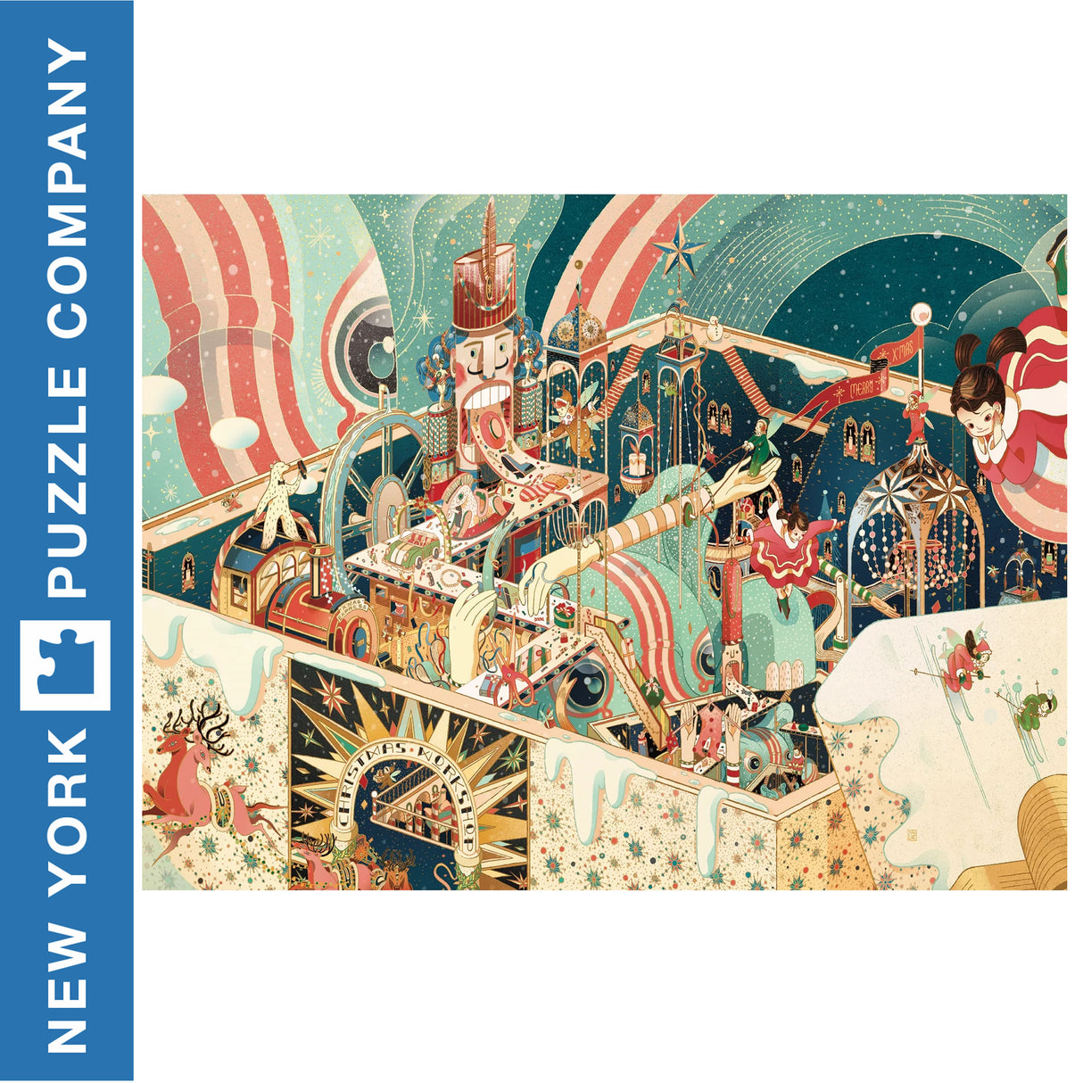 Unboxing Christmas 1000pc Jigsaw | New York Puzzle Company | NPZVN2341