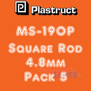 SOLID SQUARE ROD range styrene ABS plastic polystyrene  MS PLASTRUCT