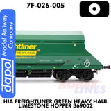 HIA Freightliner Green Heavy Haul Limestone Hopper 369002 | Dapol | 7F-026-005