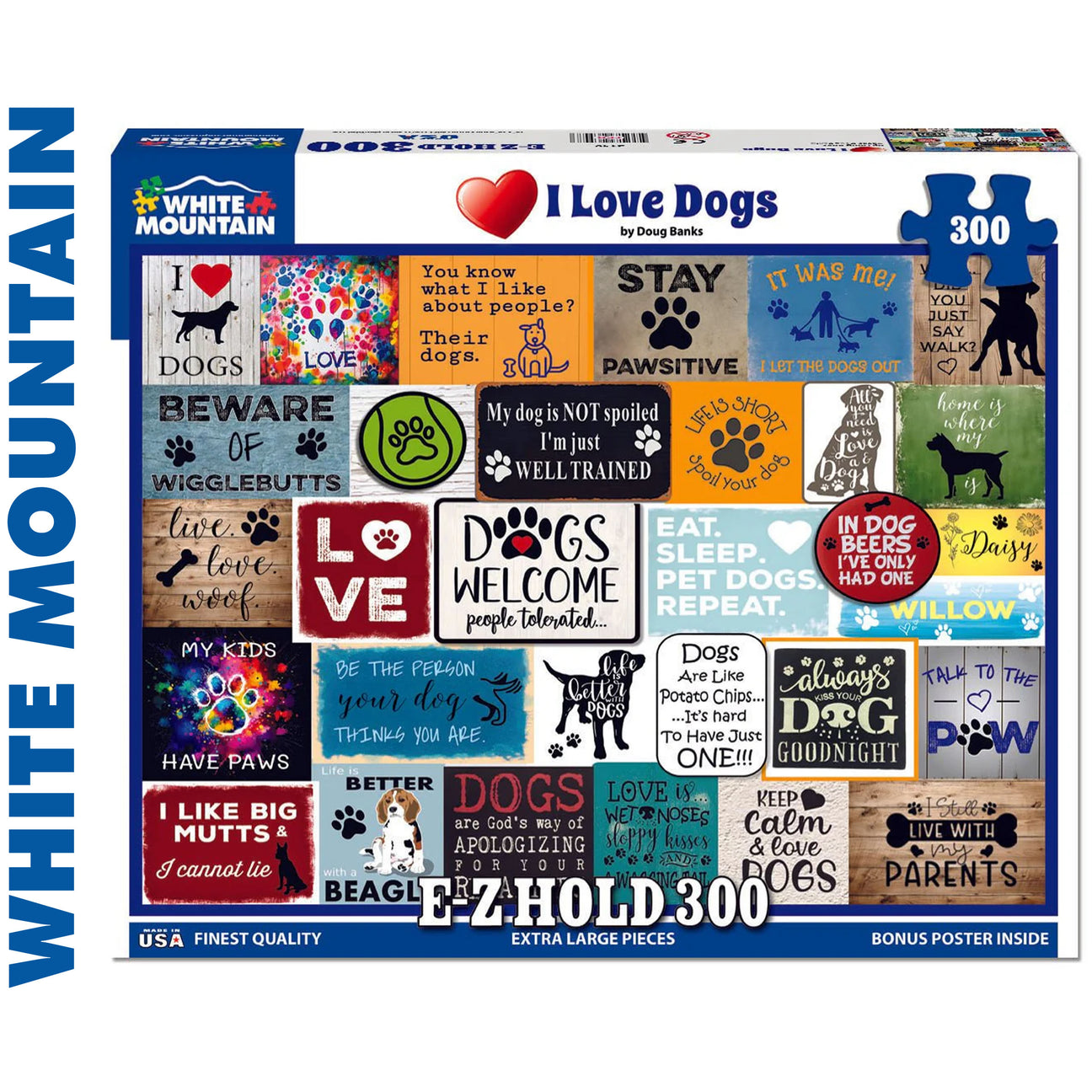I Love Dogs - 300pc Puzzle | White Mountain | 2149pz
