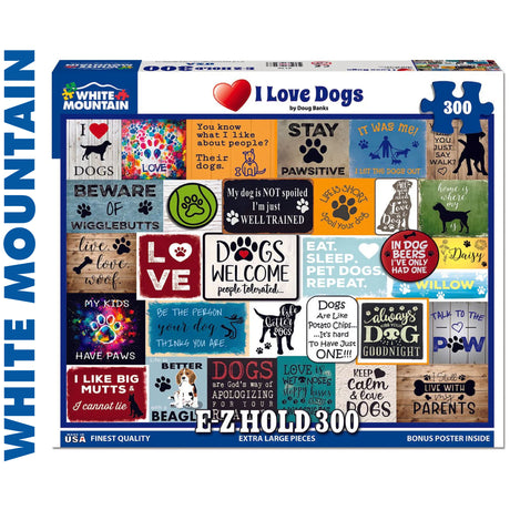 I Love Dogs - 300pc Puzzle | White Mountain | 2149pz