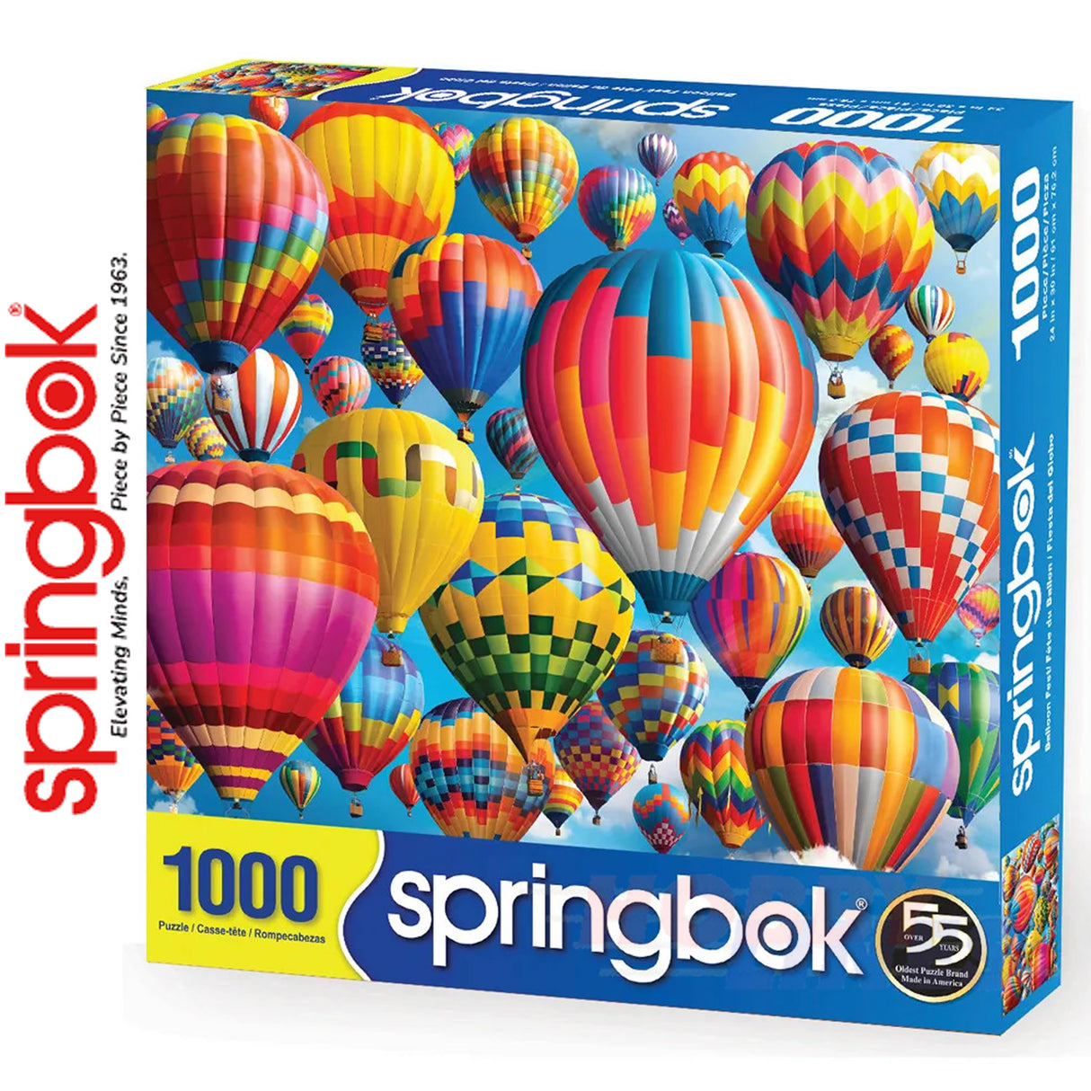 BALLOON FEST 1000 piece SPRINGBOK Jigsaw Puzzle Random Cut Super Deluxe