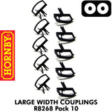 OO Gauge Large Width Couplings - 10 Pack | Hornby |  R8268