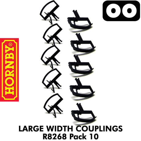 OO Gauge Large Width Couplings - 10 Pack | Hornby |  R8268