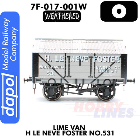 Lime Van  H. Le Neve Foster 531 - Weathered - Wagon  | Dapol | 7F-017-001W